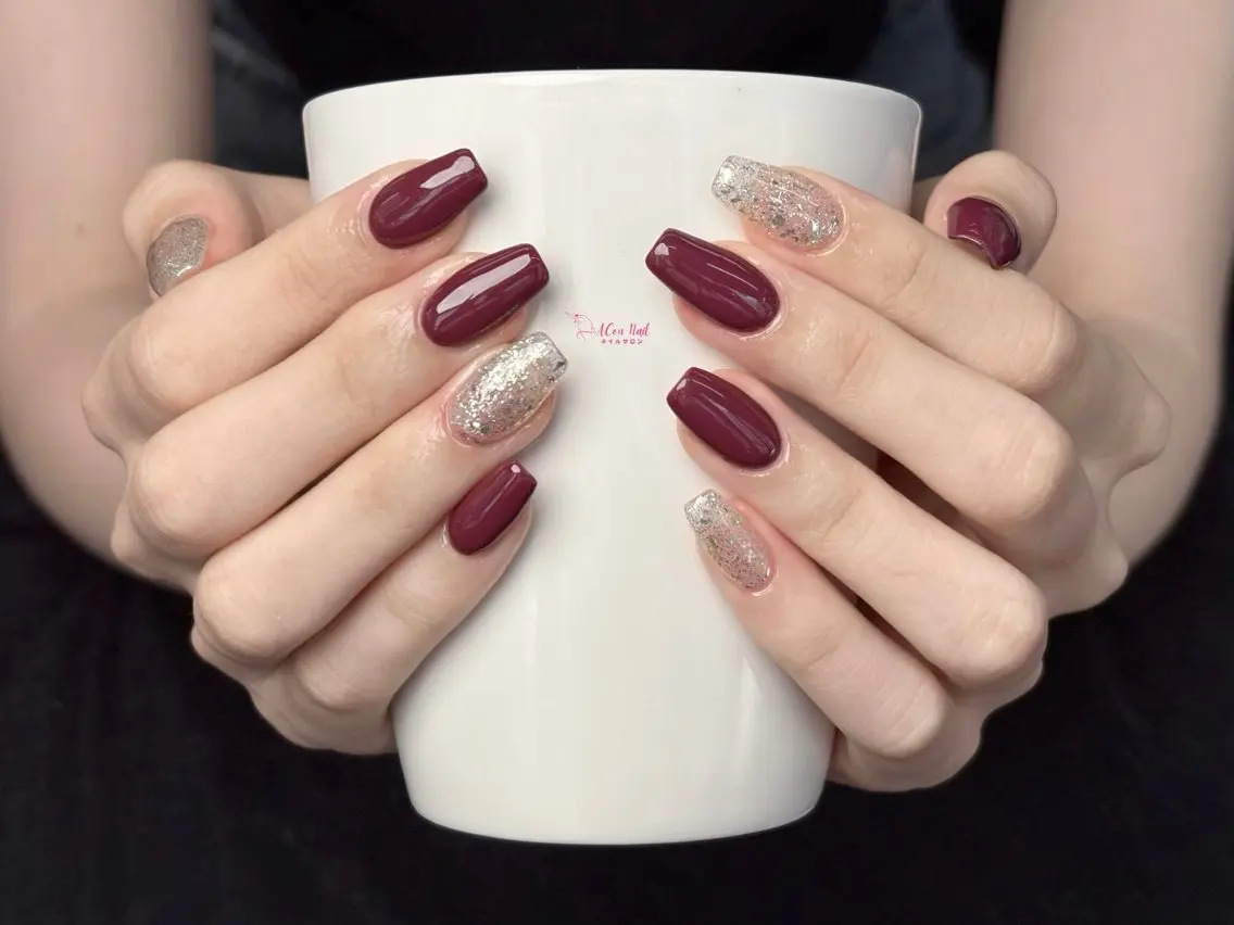 ネイル 桜ネイル 長さ出し フラワーネイル フレンチネイル ジェルネイル ハンドネイル ACon NailSalonのネイルデザイン