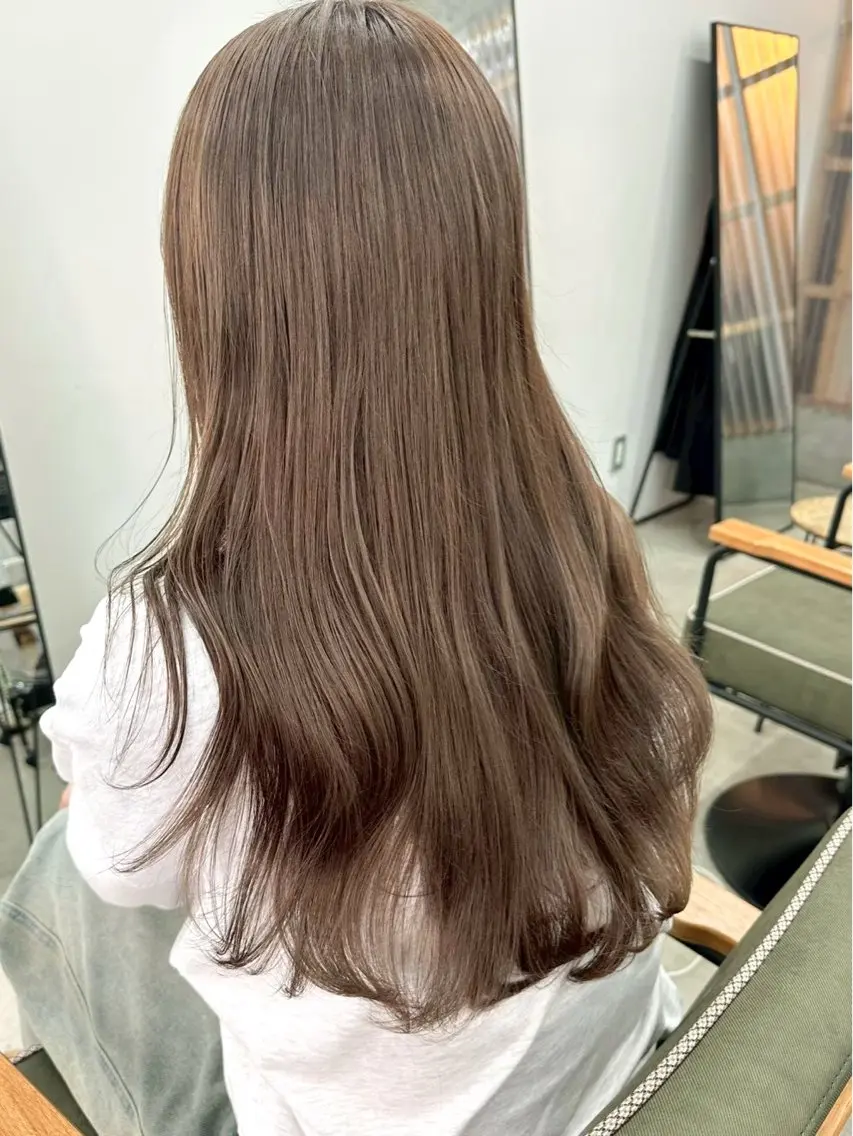 ロング カラー カット ヘアカラー トリートメント まさと/ヘーゼルベー ジュ/レイヤーカットのヘアスタイル
