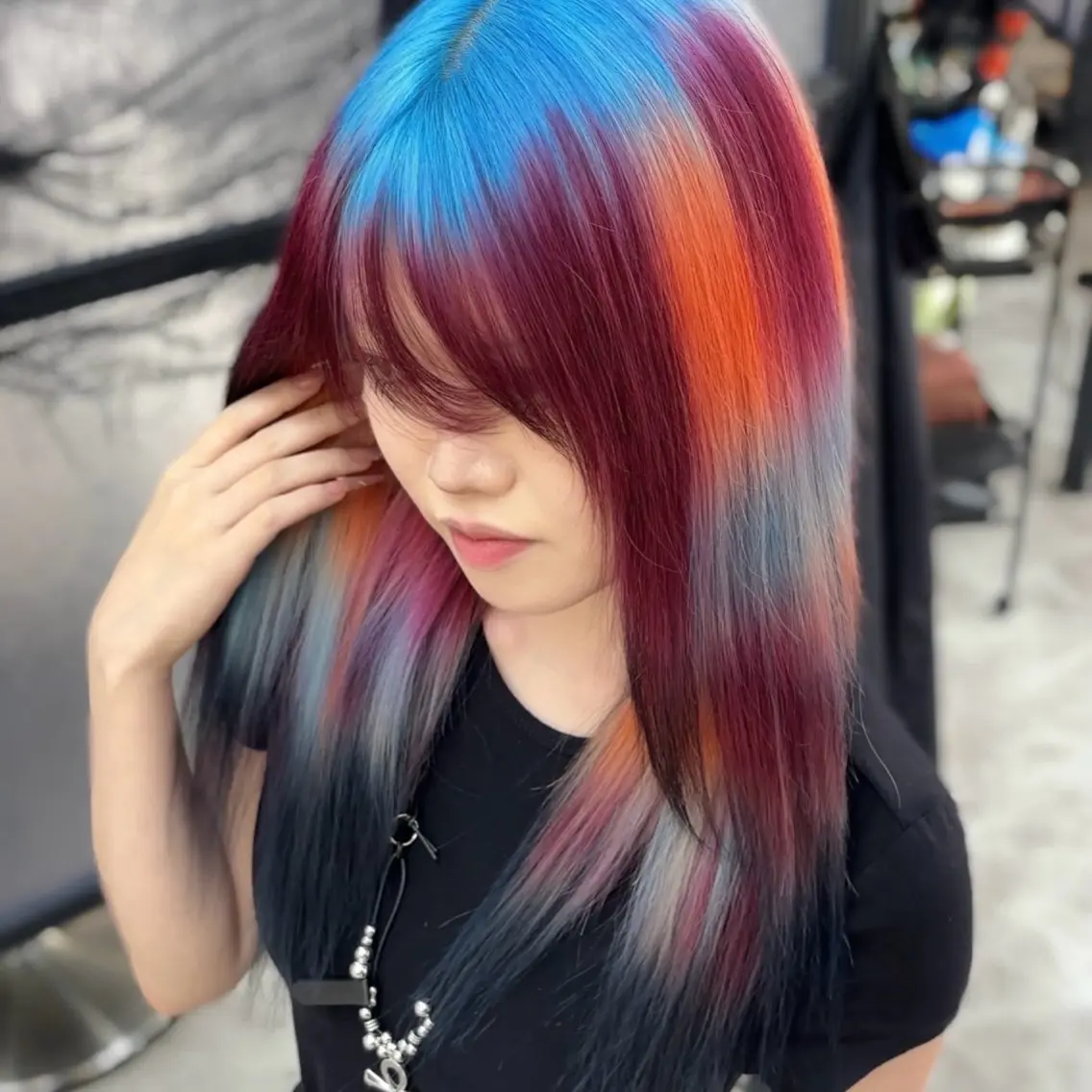 ロング カラー ヘアカラー Ren. 🦋デザインカラーのヘアスタイル
