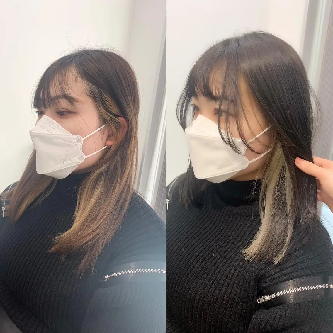 ミディアム カラー パーマ ヘアアレンジ メンズ キッズ ネイル マツエク・マツパ アイブロウ 似合せレイヤー/ 柔らか透明感カラーのヘアスタイル