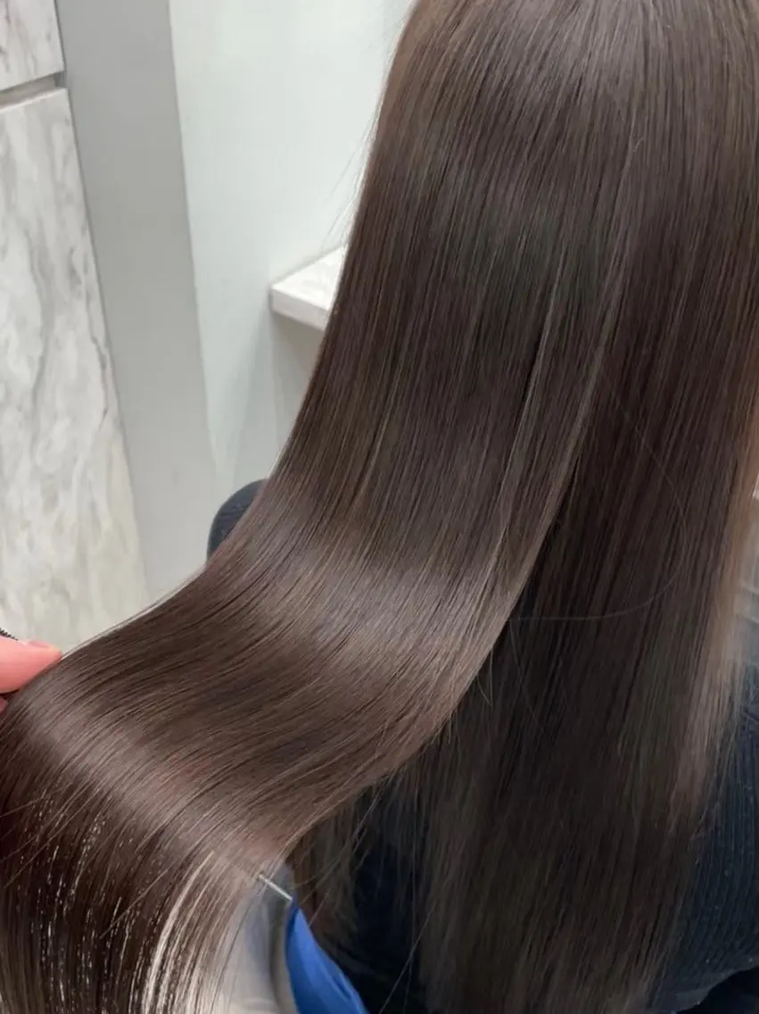 ロング カット ヘアカラー トリートメント りきと🦋河原町 縮毛矯正/艶カラーのヘアスタイル