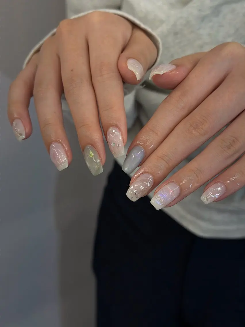 ネイル ジェルネイル マグネットネイル ニュアンスネイル パラジェル リボン ハンドネイル ハンドケア Bana_ Nailのネイルデザイン