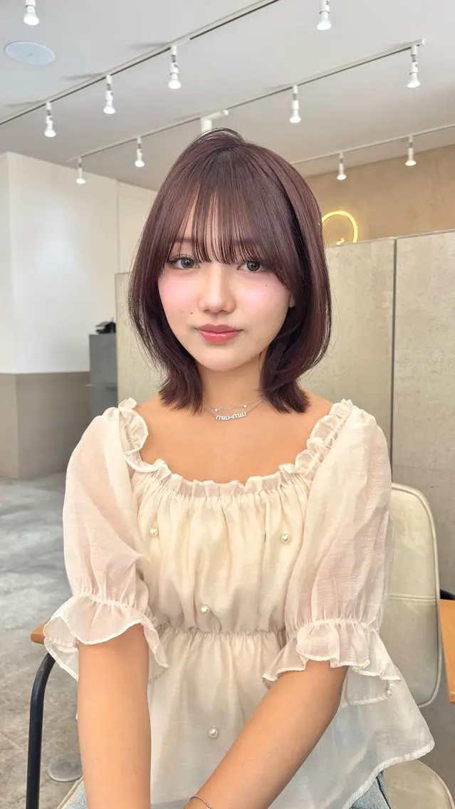 ミディアム 似合わせボブ/ ほたる🌼のヘアスタイル