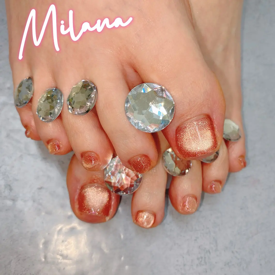 ネイル フットネイル マグネットネイル Milana （研修生メニュー）のネイルデザイン