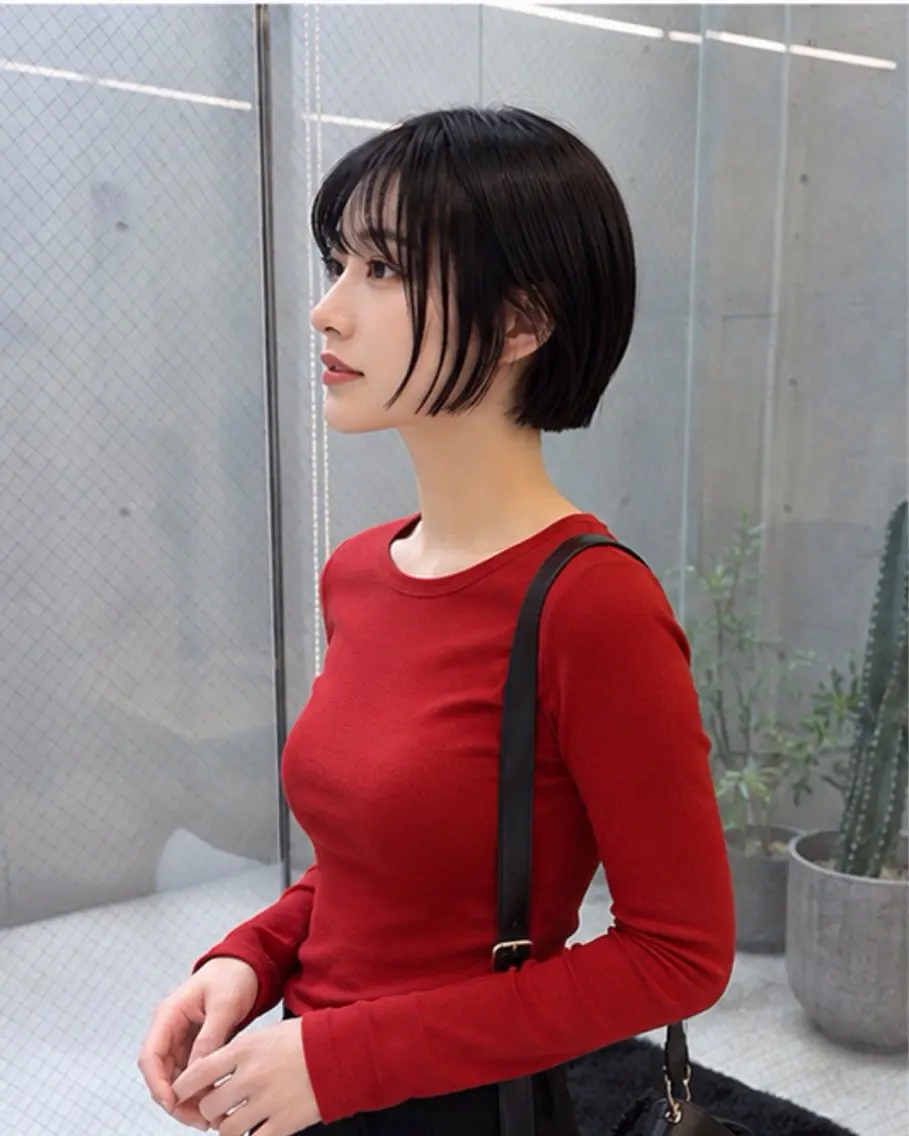 ショート 伸ばしかけ 縮毛矯正 カット 縮毛矯正 pia 薬院のヘアスタイル