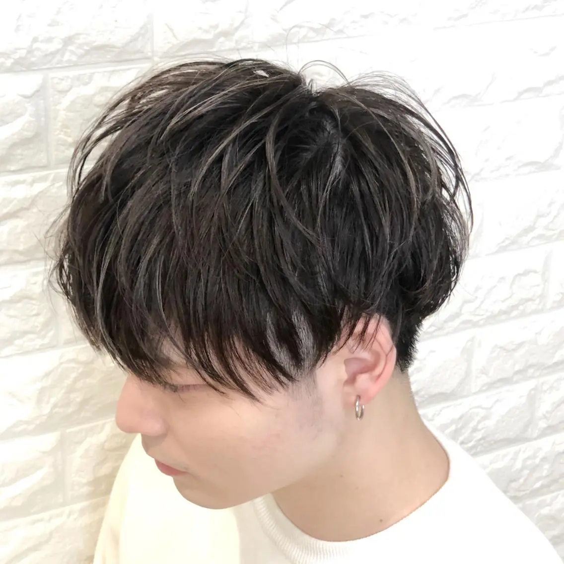 ショート カラー メンズ 透明感カラー 北脇 健治のヘアスタイル