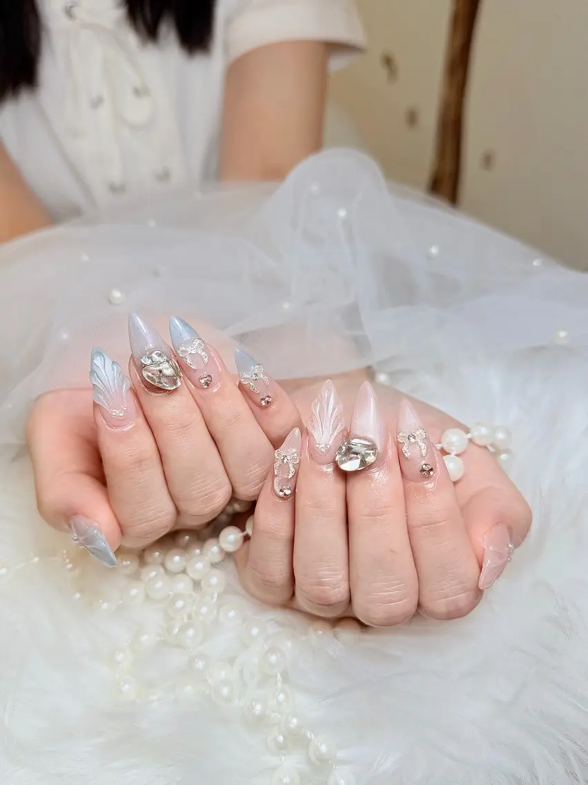 ネイル チークネイル 長さ出し フットネイル 韓国ネイル マグネットネイル ハンドネイル ハンドケア AN NAIL 高田馬場_HOAのネイルデザイン