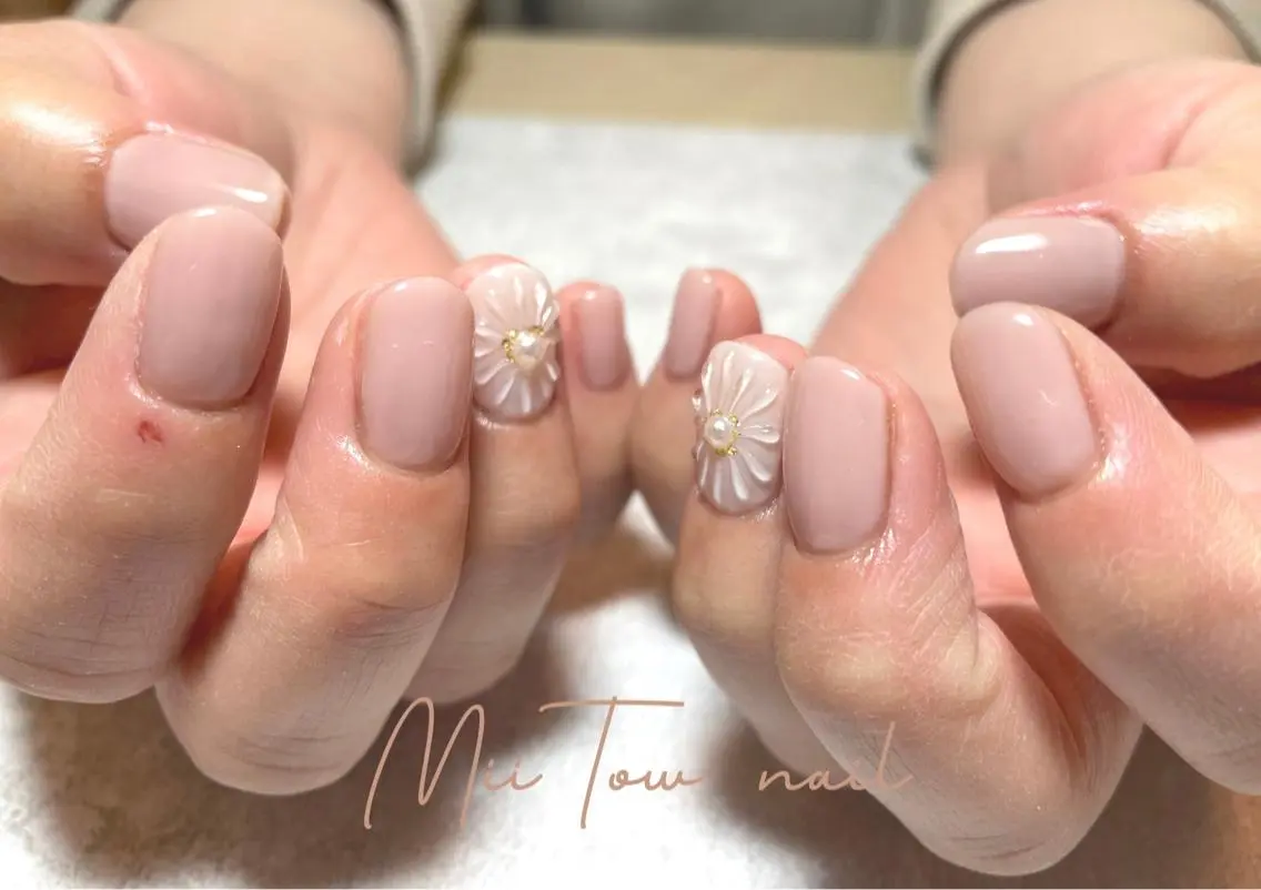 ネイル フラワーネイル ぷっくりネイル L' eclatのネイルデザイン