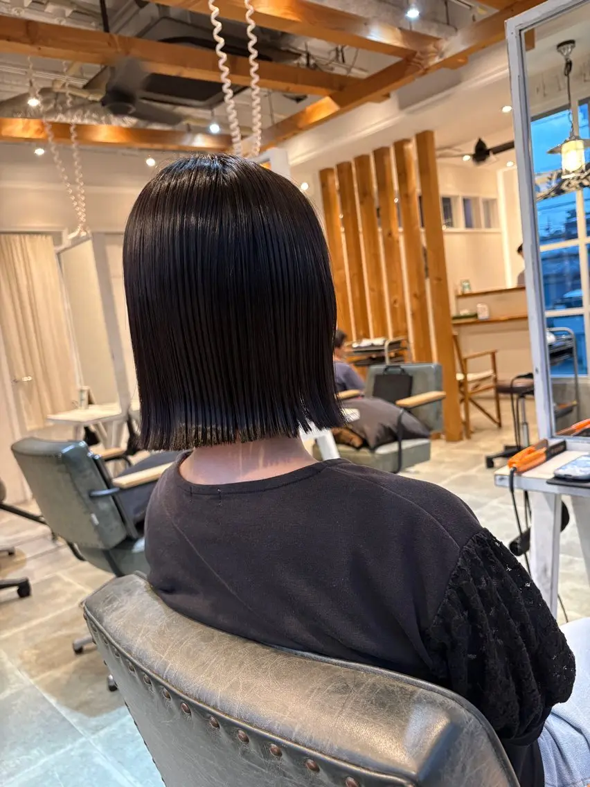ショート ボブ カット 縮毛矯正 トリートメント 🍃ボブ&ショート 縮毛矯正🍃専門🍃のヘアスタイル