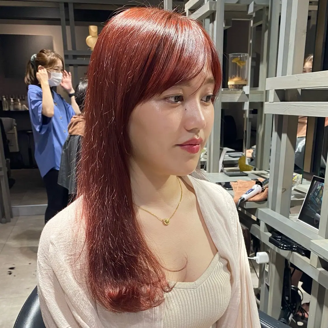 ロング ハイライト 髪質改善 レイヤーカット ショート職人 美容師【KENTA】のヘアスタイル