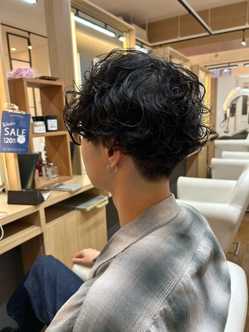 パーマ メンズ メンズパーマ スパイラルパーマ 奈良 優輝のヘアスタイル