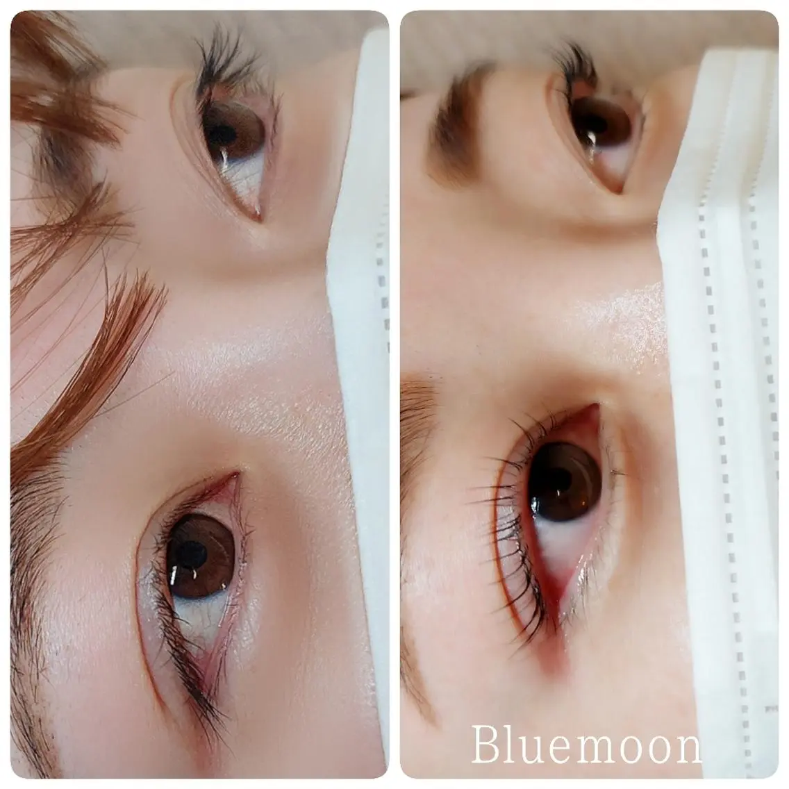マツエク・マツパ パリジェンヌラッシュリフト Blue moonのマツエク・マツパデザイン