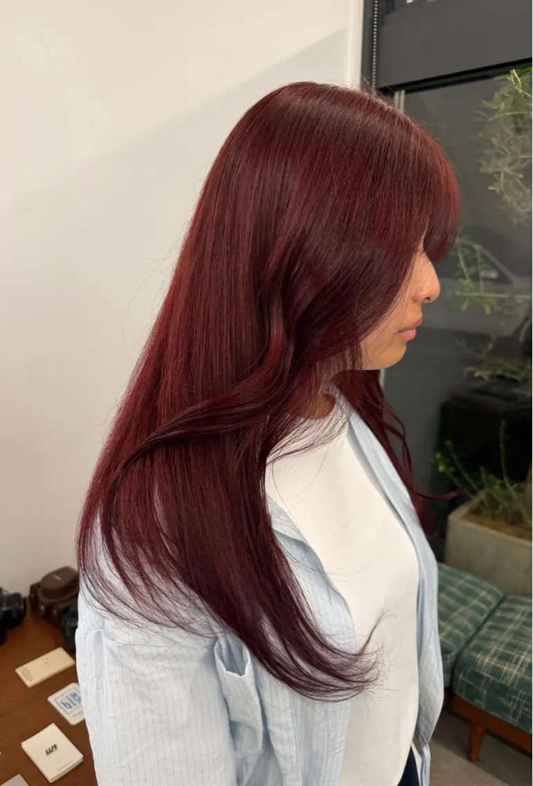 カラー ブリーチ ダブルカラー ブリーチなしカラー レッドカラー ヘアカラー ダブルカラー 大募集中❣️ あいりのヘアスタイル