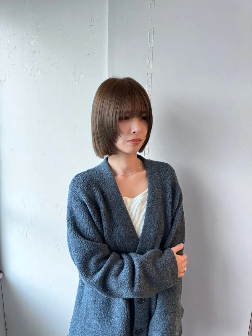 カラー ブリーチ ブリーチなしカラー 谷口 萌瑛のヘアスタイル