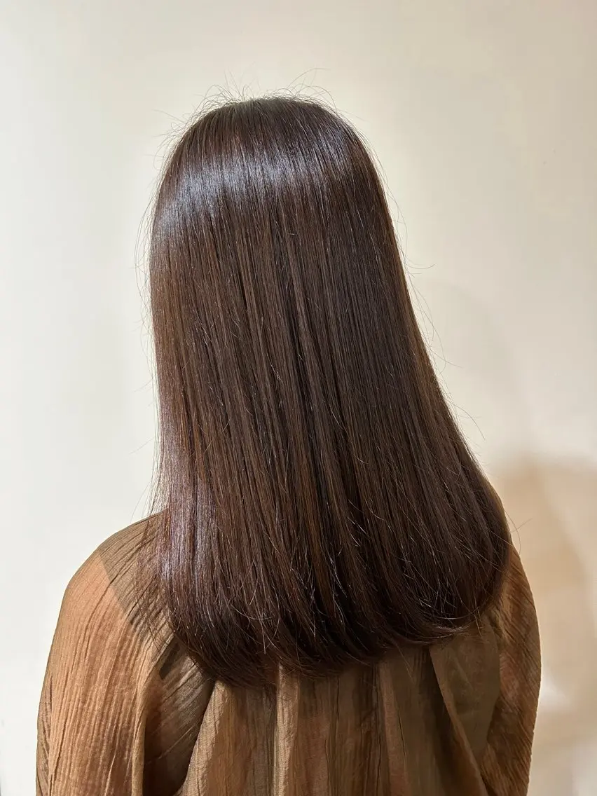 セミロング カラー 小島 滉太のヘアスタイル