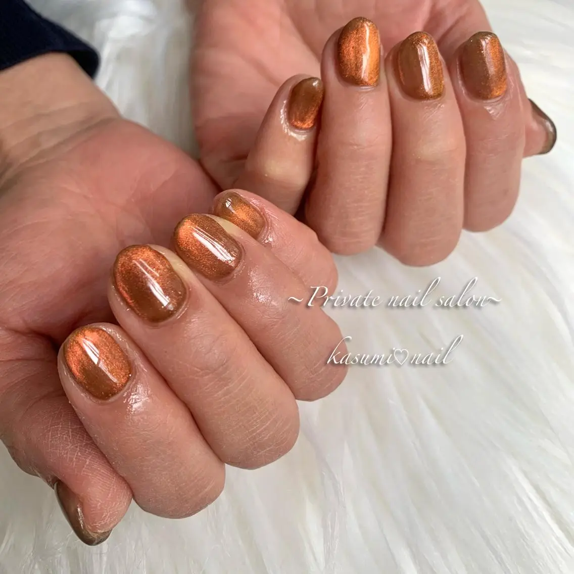 ネイル アートネイル ラメ(グリッター) マグネットネイル ミラーネイル 持ち込み KASUMI♡ Nailのネイルデザイン