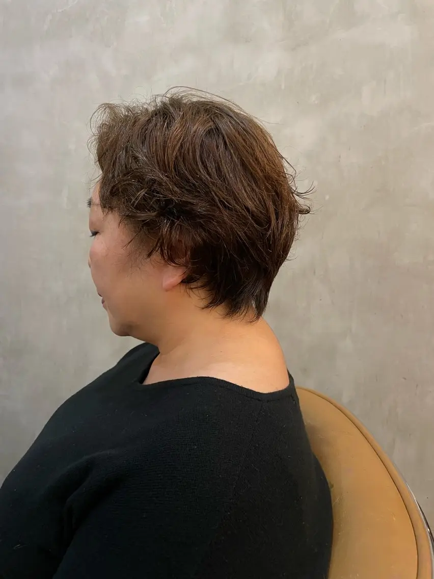 ショート 🍁ロングパーマドラ イパーマ🍁陸来のヘアスタイル