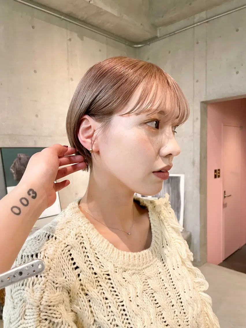 ショート ショートヘア Luca🟠 透明感カラーのヘアスタイル
