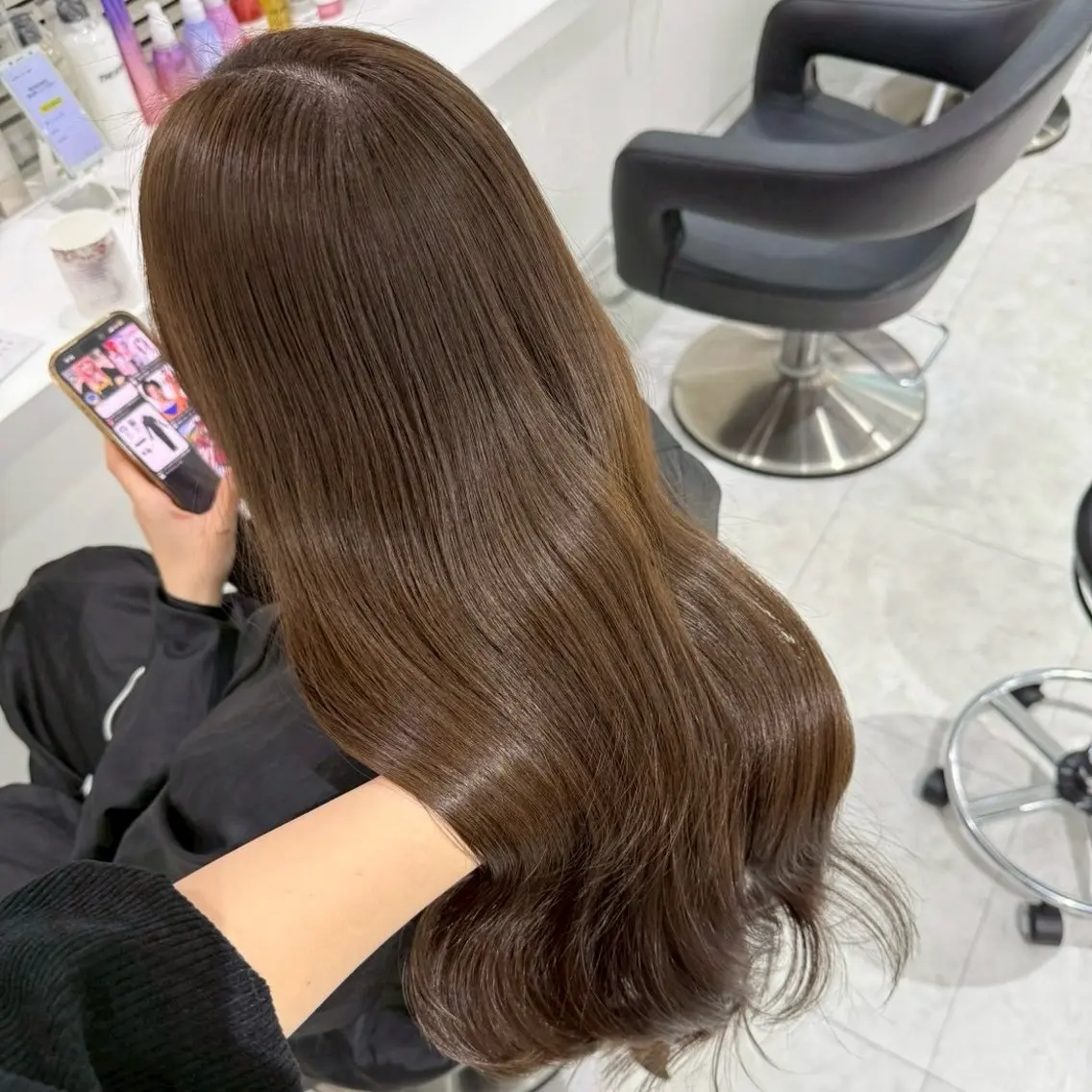 カラー 🤍ブリーチなし ブラウンhimi🤍のヘアスタイル