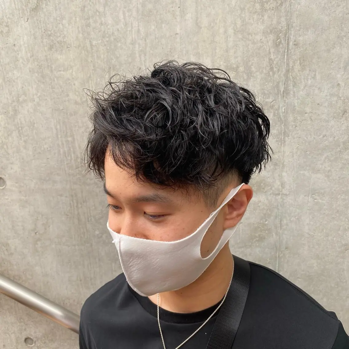 ショート パーマ メンズ カット パーマ 梅田茶屋町メンズ 専門美容師 山元一平のヘアスタイル