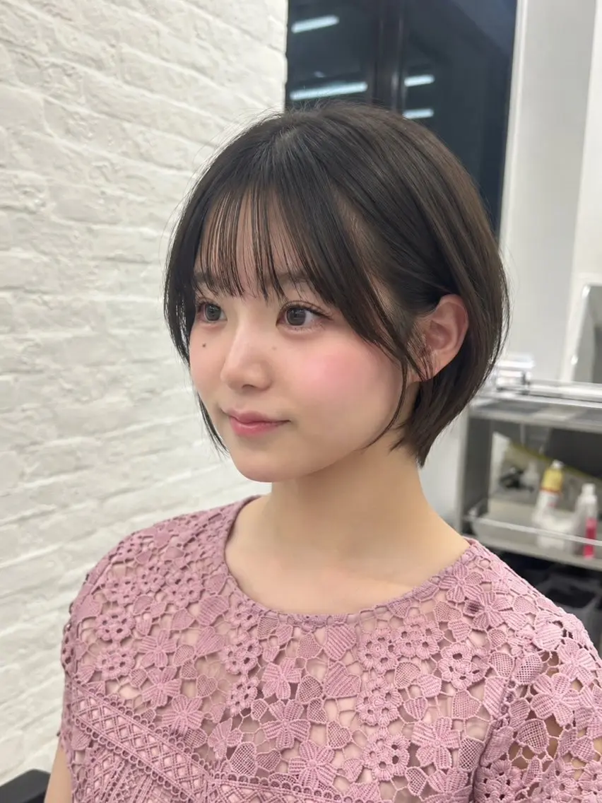 ショート 韓国ヘア🇰🇷／ 艶カラー鈴木萌愛🩶のヘアスタイル