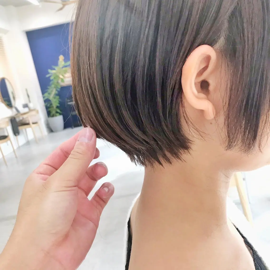 ショート 似合わせカット ショートヘア 縮毛矯正 カット ヘアカラー トリートメント 艶髪ショートの匠✂️ 錦糸町佐藤店長のヘアスタイル