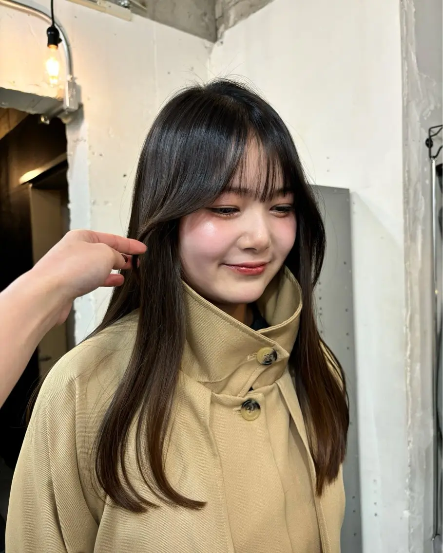 ロング 顔周りカット 天使の羽バング・フェザーバング カット kaze代官山 🪽kanameのヘアスタイル