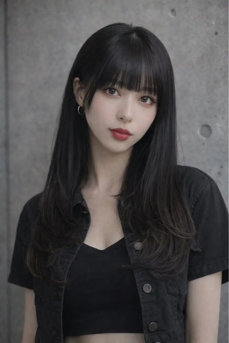 ロング カット ヘアカラー トリートメント 恵比寿韓国レイヤー× 艶透明感カラー大場のヘアスタイル