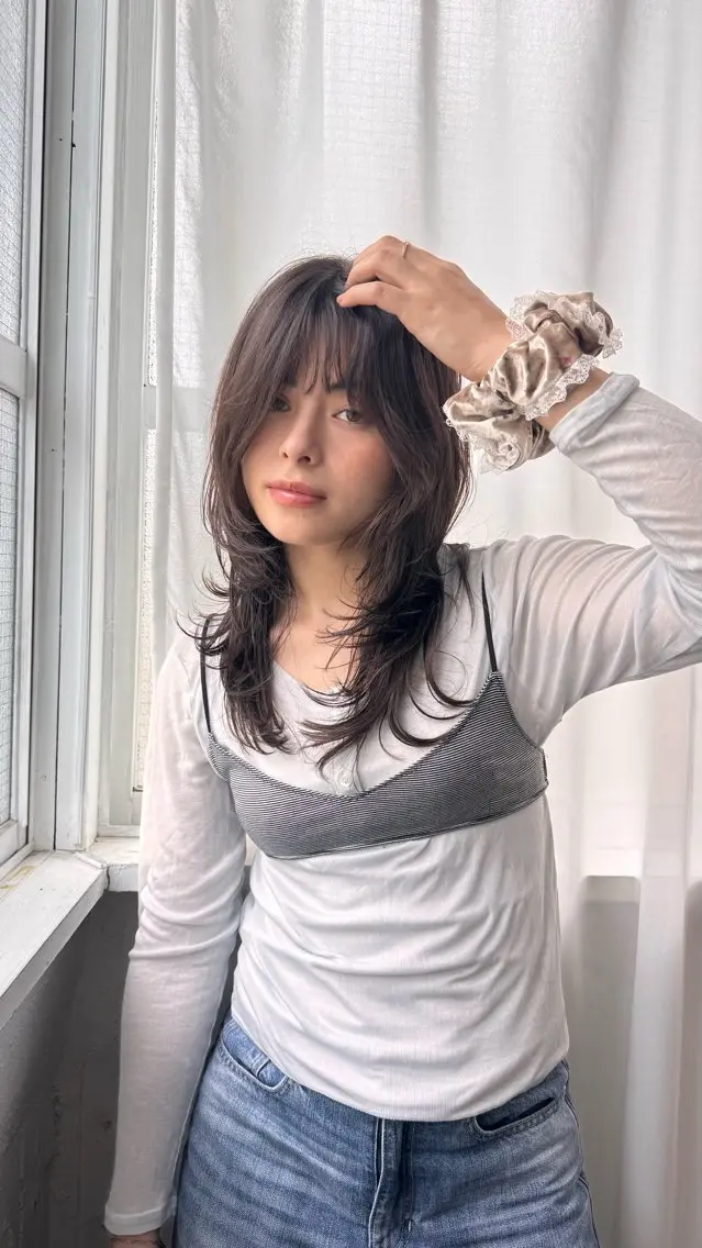 ミディアム モデル募集中/西梅田 naruka🍏のヘアスタイル