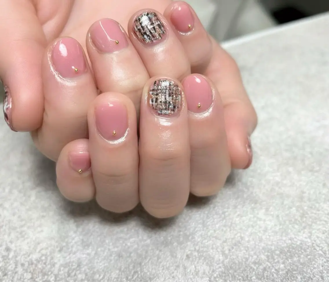 ネイル ツイードネイル S Mayuのネイルデザイン
