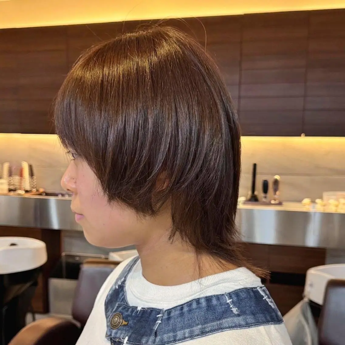 ミディアム ヘアカラー ◆モデル募集◆寺田 陸志◆桂駅前1分のヘアスタイル