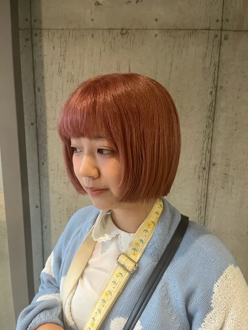 ミディアム カラー ヘアアレンジ カット ヘアカラー トリートメント ボブ×艶カラー 特化・リクト💥のヘアスタイル