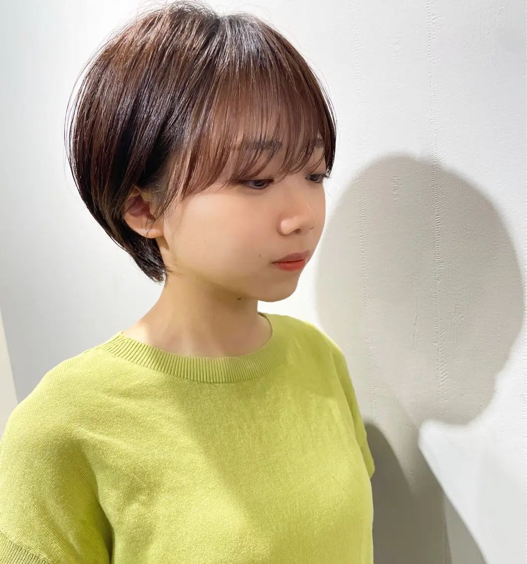 ショート カラー ブラウンカラー ミニーショート ショートヘア 山谷 裕紀のヘアスタイル