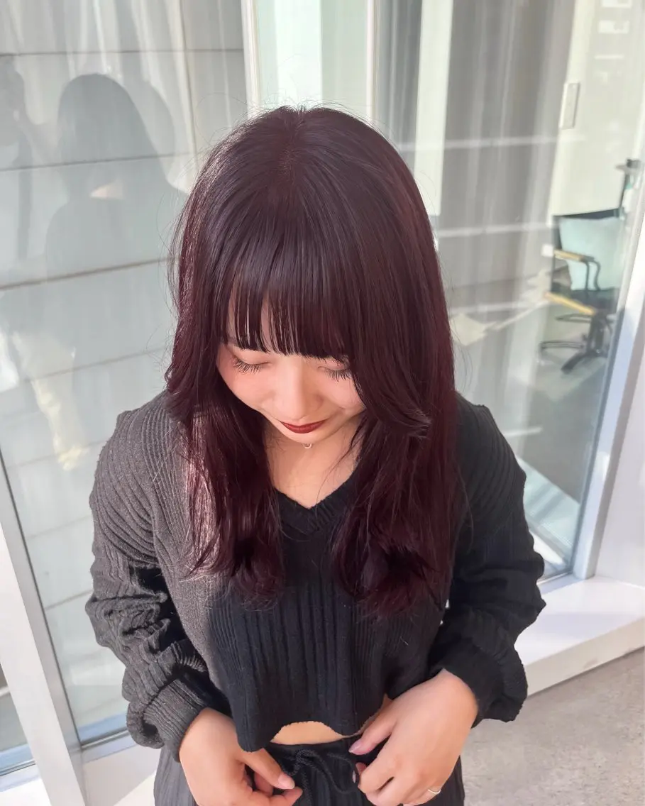 ミディアム カラー カット ヘアカラー トリートメント 無料カットモデル募集 ／ueno aiのヘアスタイル