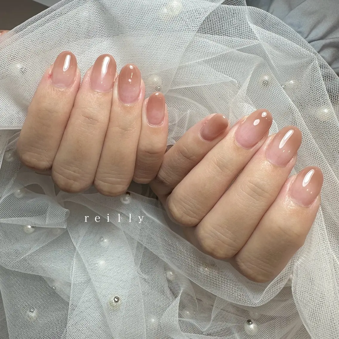 ネイル チークネイル 長さ出し フットネイル フレンチネイル ジェルネイル Reillynail みさきのネイルデザイン
