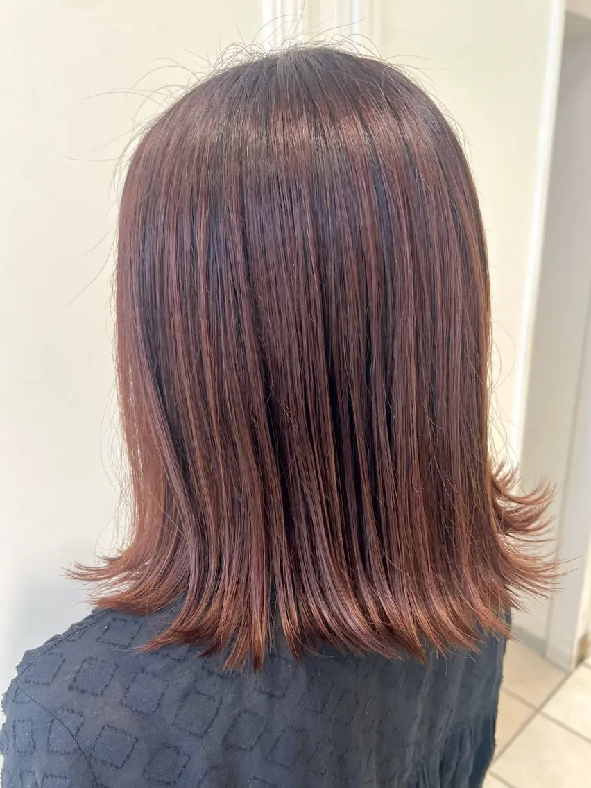 ミディアム カラー ヘアカラー 楯 樹のヘアスタイル
