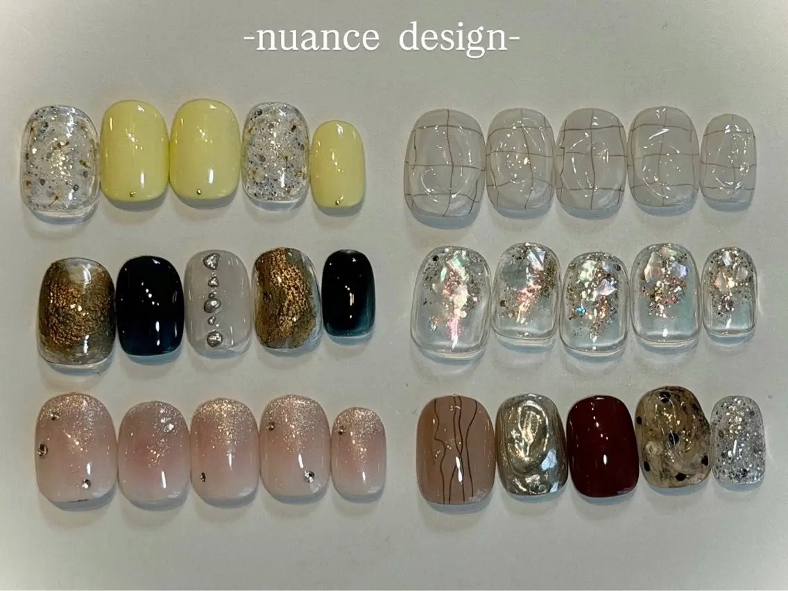 ネイル クリアネイル フラッシュネイル フラッシュマグ フレンチネイル マグネットネイル Luana nailのネイルデザイン