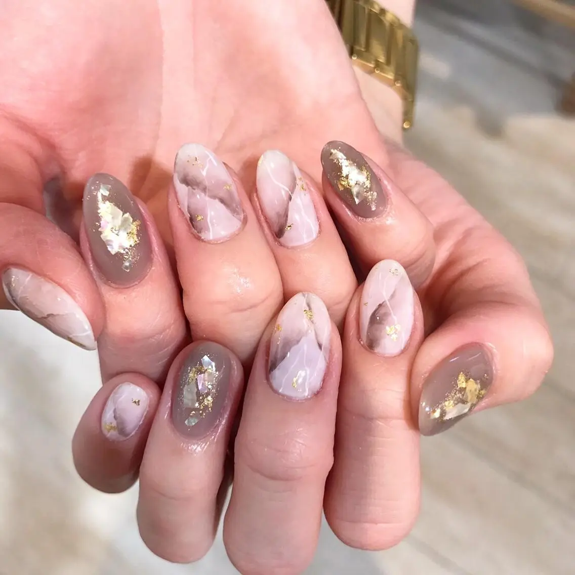 ネイル アートネイル 大理石ネイル(マーブル) rina eye&nailのマツエク・マツパデザイン