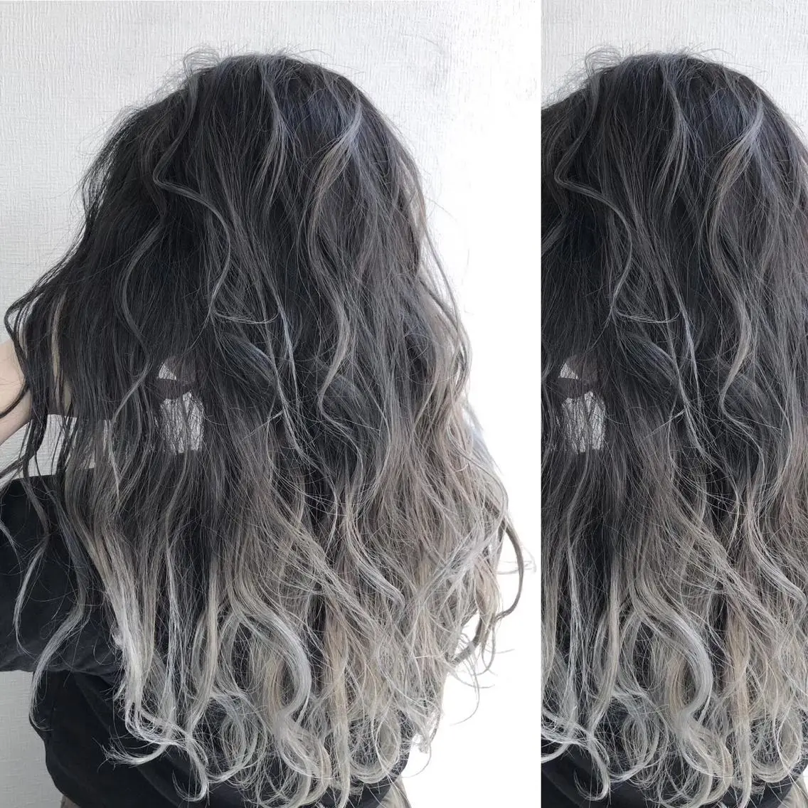 ミディアム カラー JuNブリーチに 縮毛矯正するプロのヘアスタイル