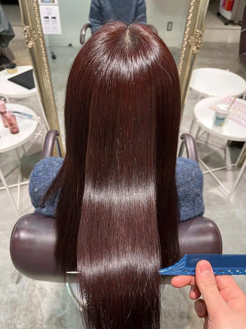 ロング カラー ヘアカラー トリートメント フェザーパーマ🌙 毛流れ yuzukiのその他イメージ