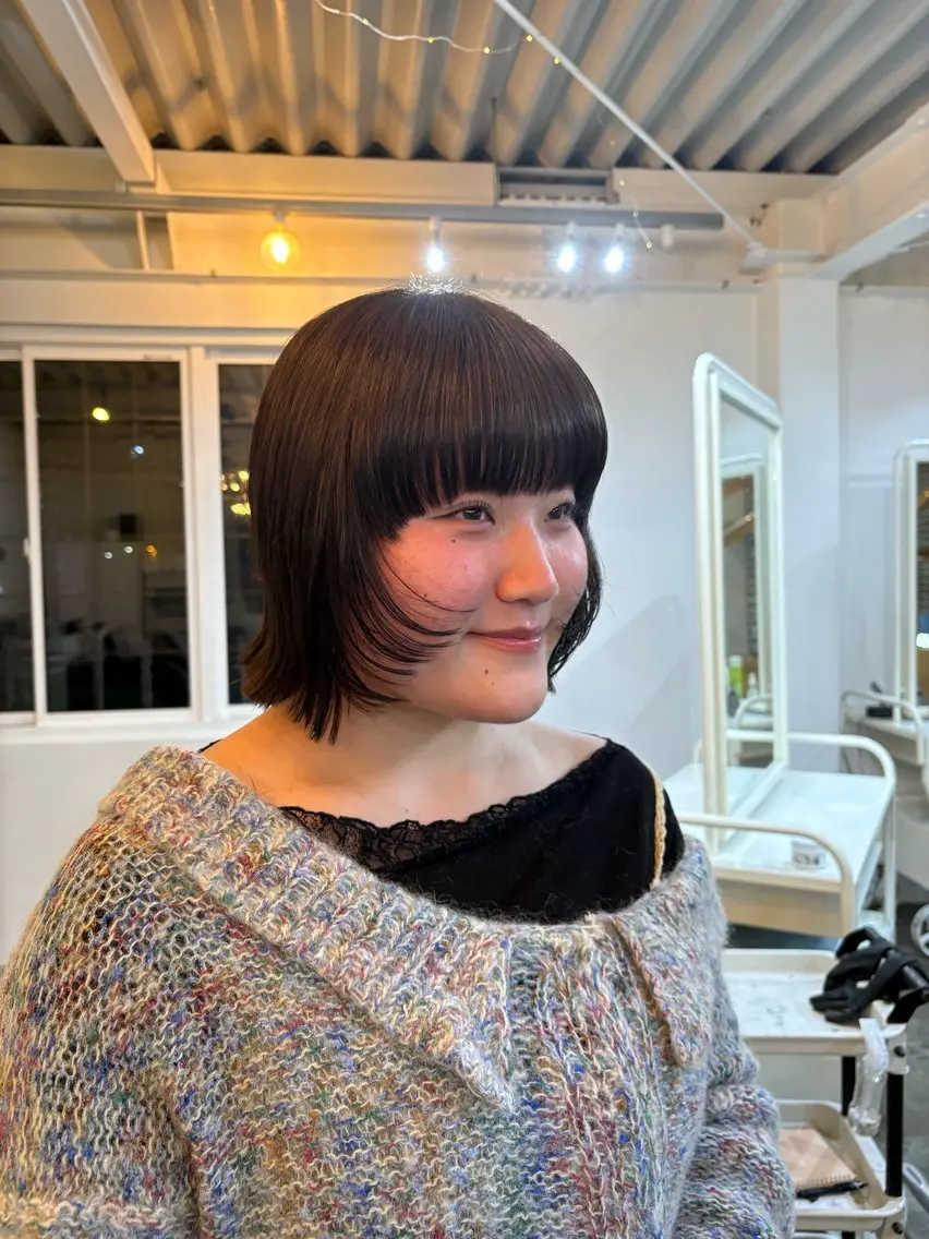 ショート 顔周りカット レイヤーカット fukuma hikariのヘアスタイル