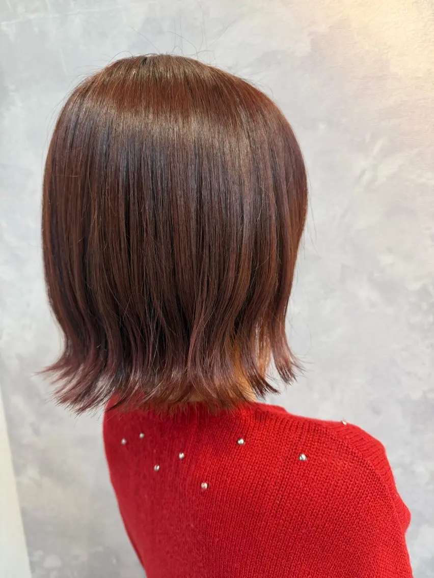 ミディアム カラー ヘアカラー トリートメント ヒヨシ ルナのヘアスタイル