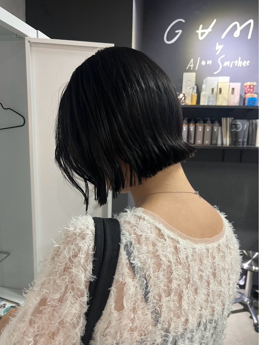 【ボブ限定♡】海外ガール風♡ ぷつっと切りっぱなしボブの写真