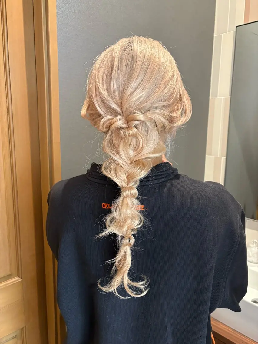 結婚式前におすすめヘアセット+Aujua内部補修トリートメント✨可愛いヘアセットお任せください💪の写真