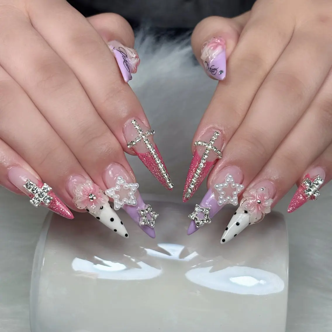 ネイル 長さ出し ロングネイル スカルプネイル スーパーロングネイル ハンドネイル Sully Nail Labのネイルデザイン