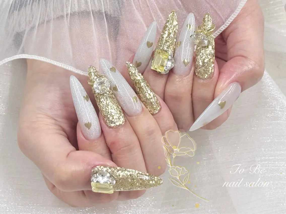 ロング ハンドネイル Nail Salon To Be珈月のネイルデザイン