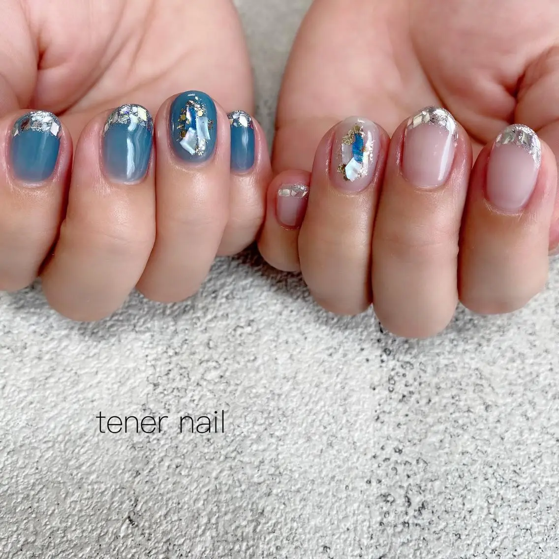 ネイル フレンチネイル ガラスフレンチ テネルネイル tener nailのネイルデザイン