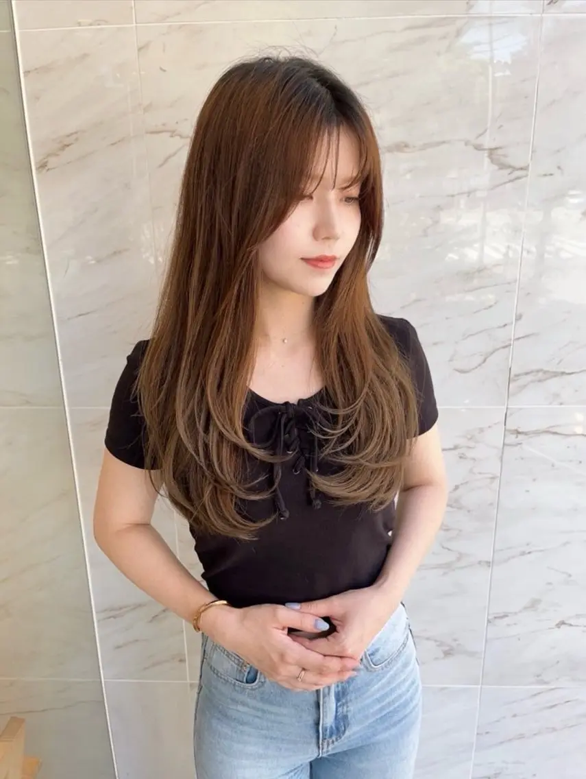 ✨️レイヤーカット✨️ワンカールで決まる韓国風レイヤーカット🧚‍♀️➕トリートメントの写真