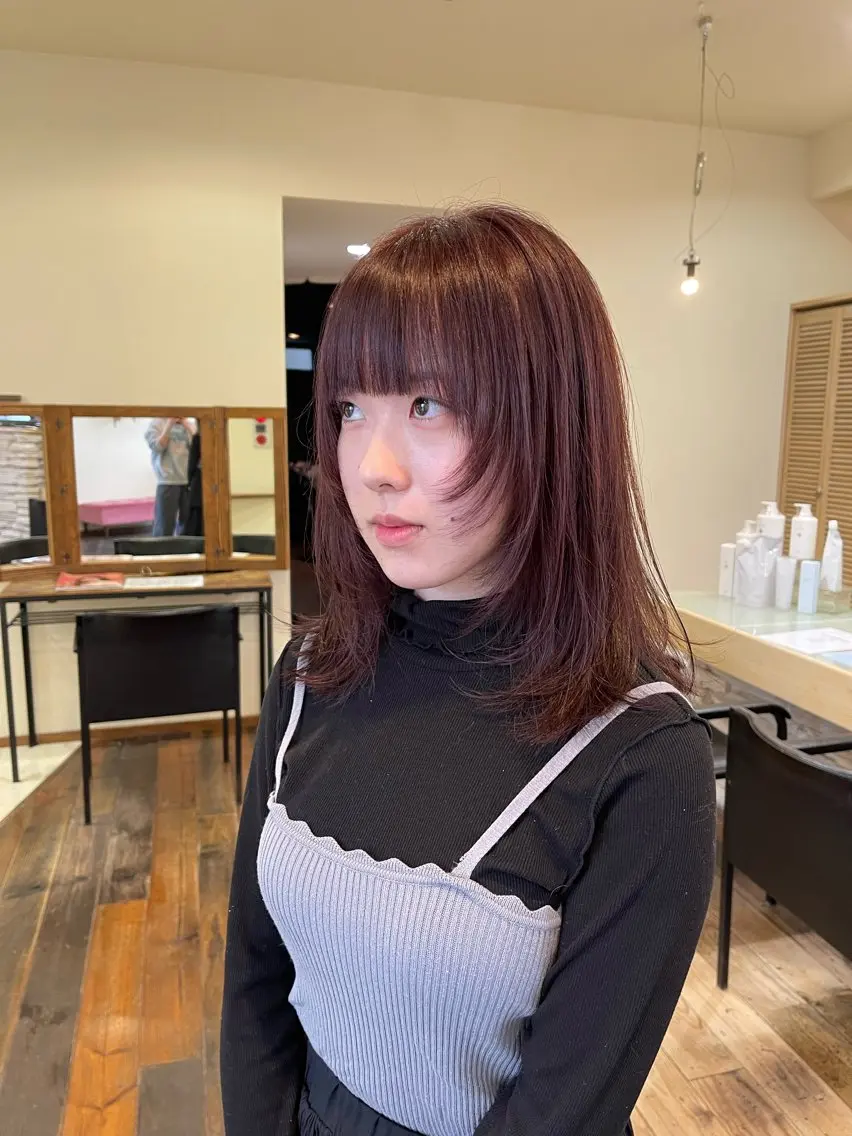 ミディアム 梶原 真帆のヘアスタイル