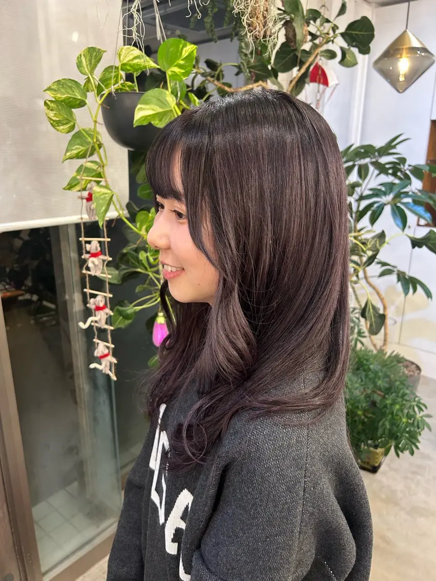 ロング ヘアカラー トリートメント 💐赤系カラー/ レイヤーりゅーき💐のヘアスタイル
